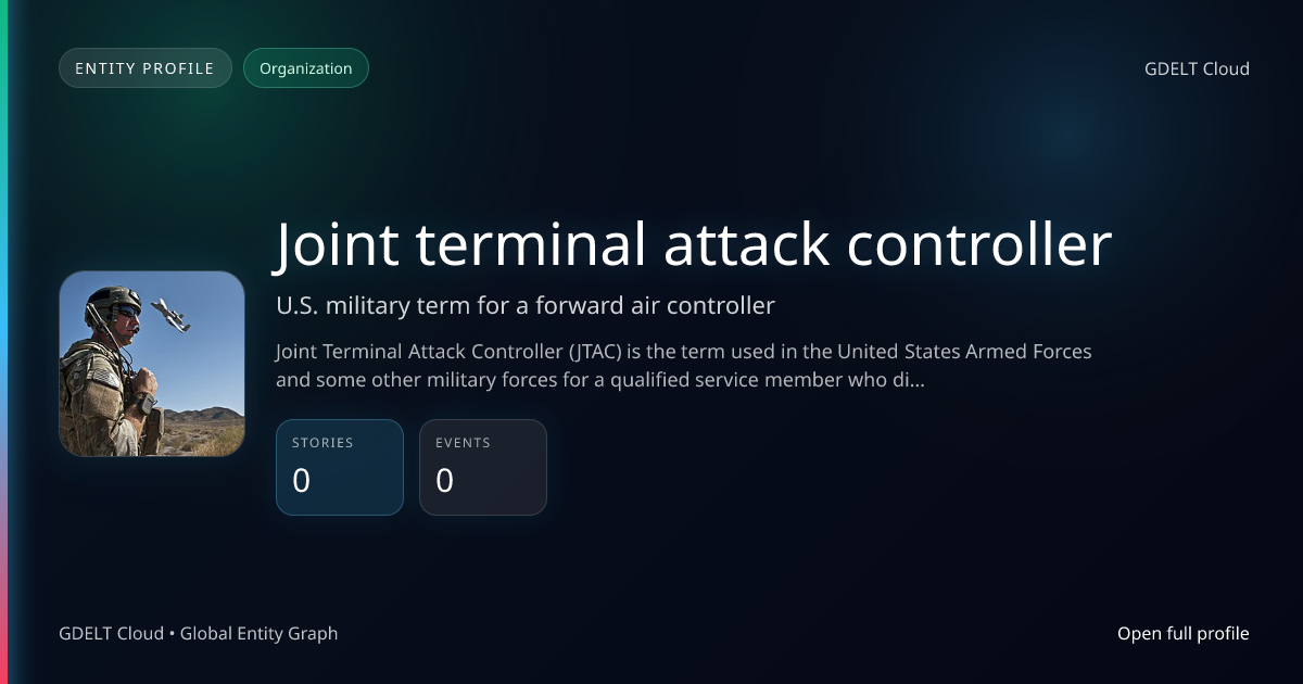 Joint terminal attack controller - GDELT Cloud Entity | GDELT Cloud