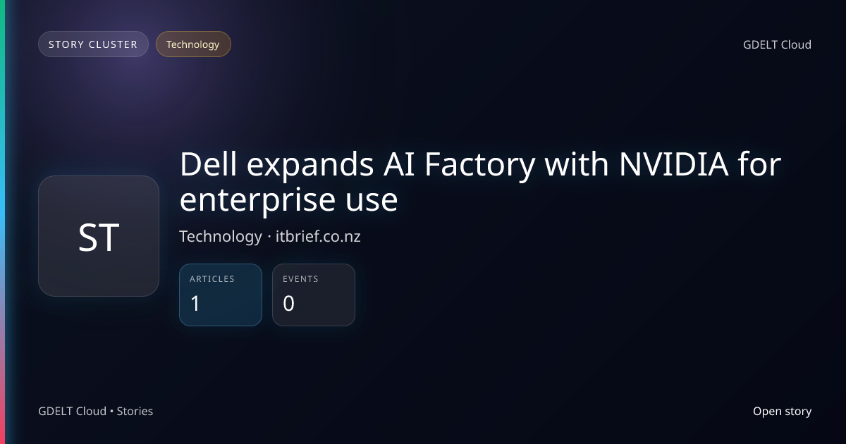 Dell expands AI Factory with NVIDIA for enterprise use - GDELT Cloud ...
