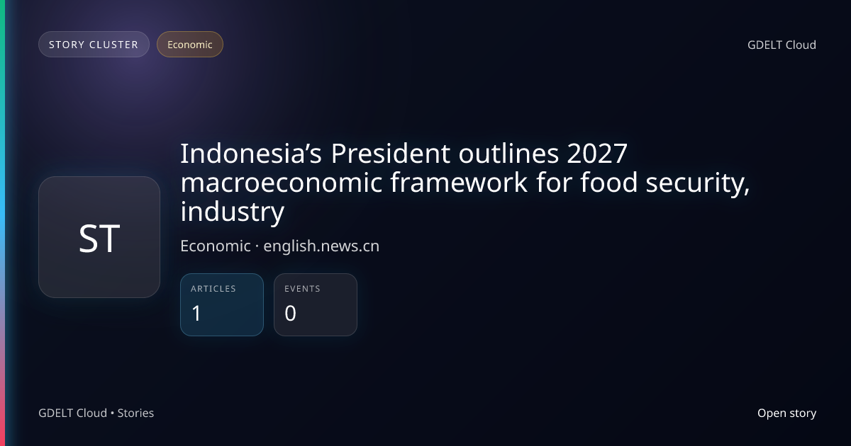 Indonesia’s President outlines 2027 macroeconomic framework for food ...