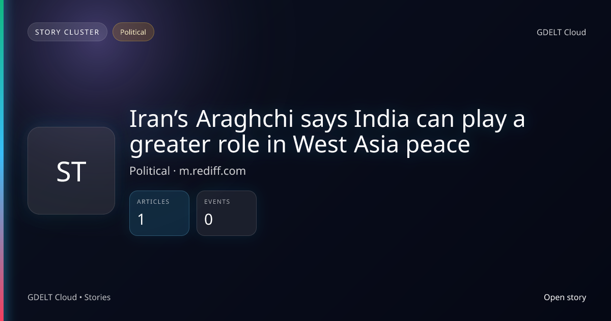 Iran’s Araghchi says India can play a greater role in West Asia peace ...