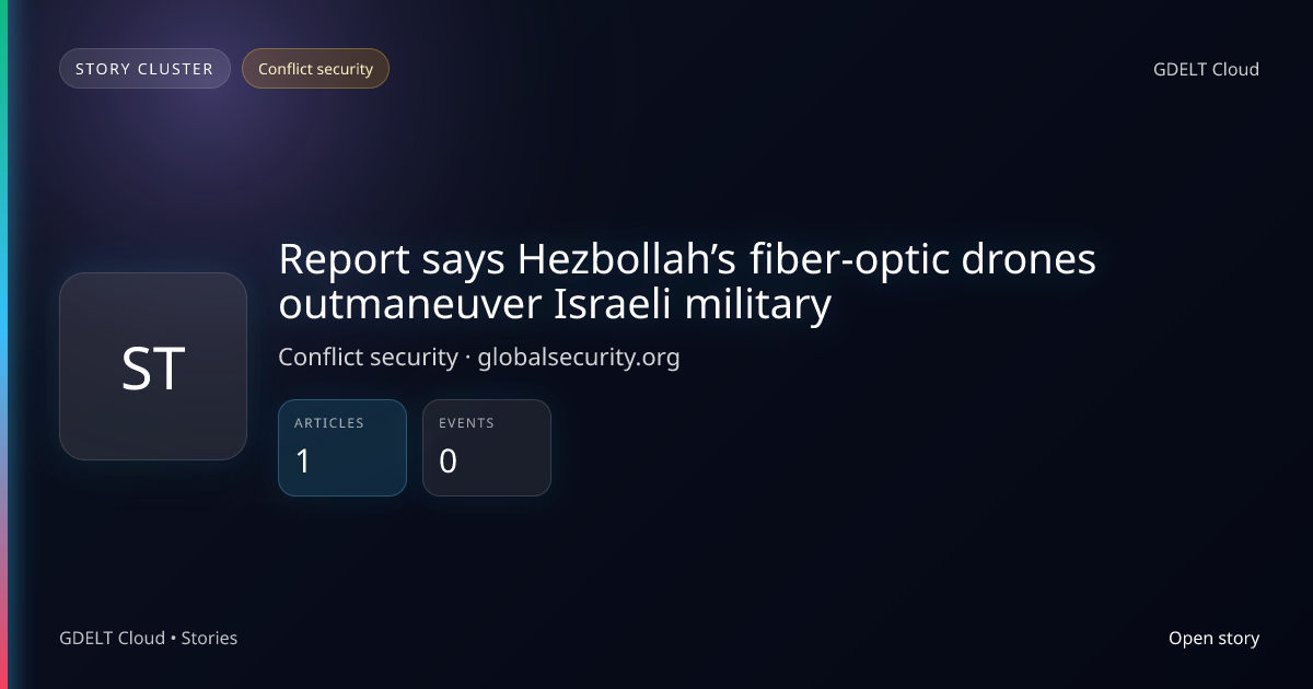 Report says Hezbollah’s fiber-optic drones outmaneuver Israeli military ...