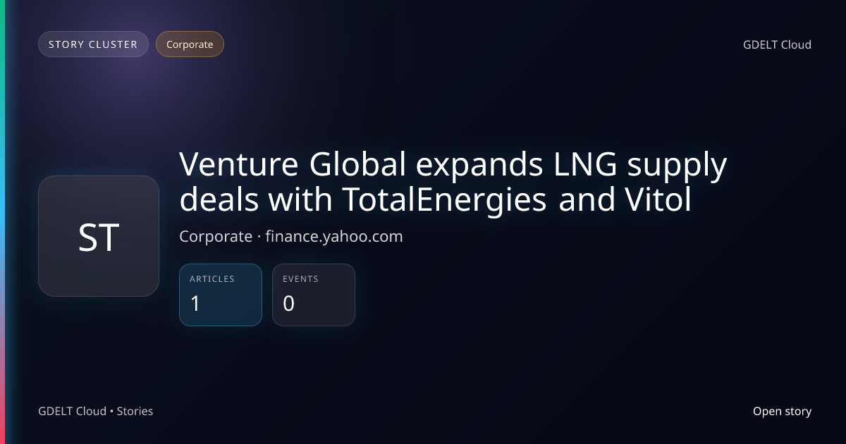 Venture Global expands LNG supply deals with TotalEnergies and Vitol ...
